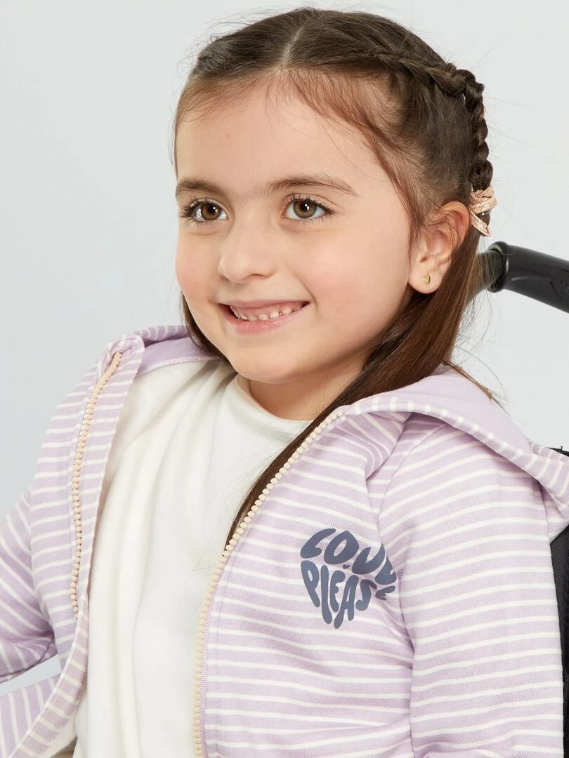 Felpa Con Zip E Cappuccio In Tessuto Felpato 3 Felpa Con Zip E Cappuccio In Tessuto Felpato - immagine 3