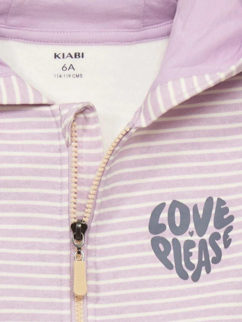 Felpa Con Zip E Cappuccio In Tessuto Felpato 6 Felpa Con Zip E Cappuccio In Tessuto Felpato - immagine 6