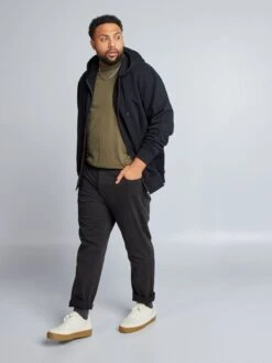 Felpa Con Zip In Tessuto Felpato Con Cappuccio 7 Felpa Con Zip In Tessuto Felpato Con Cappuccio -Kiabi felpa con zip in tessuto felpato con cappuccio nero bfh92 5 frb3