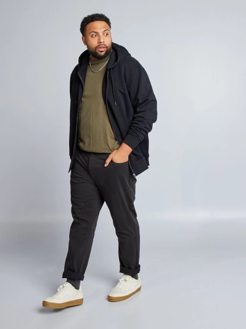 Felpa Con Zip In Tessuto Felpato Con Cappuccio 3 Felpa Con Zip In Tessuto Felpato Con Cappuccio - immagine 3