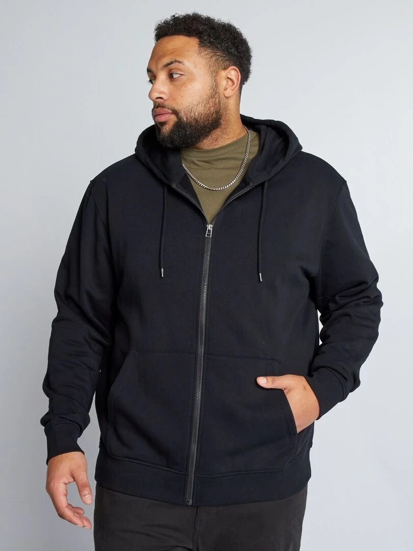 Felpa Con Zip In Tessuto Felpato Con Cappuccio 5 Felpa Con Zip In Tessuto Felpato Con Cappuccio - immagine 5