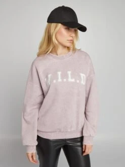 Felpa Effetto Delavé -Kiabi felpa effetto delave viola azm46 3 frb3