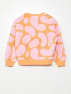 Felpa In Sherpa Stampa A Scacchi -Kiabi felpa in sherpa stampa a scacchi arancione aum16 1 frb5