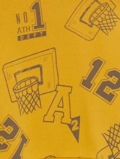 Felpa In Tessuto Felpato 'Basketball' -Kiabi felpa in tessuto felpato basketball giallo bqa18 2 frb2