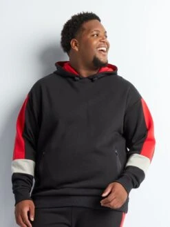 Felpa In Tessuto Felpato Color Block -Kiabi felpa in tessuto felpato color block nero aix41 2 frb3