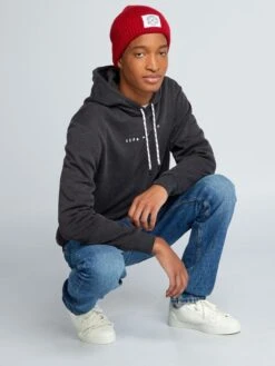 Felpa In Tessuto Felpato Con Cappuccio +190 Cm