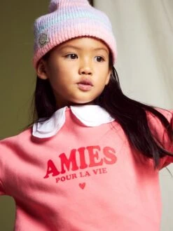 Felpa In Tessuto Felpato Con Colletto Claudine