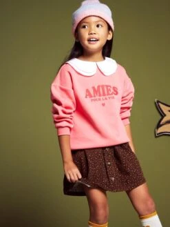 Felpa In Tessuto Felpato Con Colletto Claudine -Kiabi felpa in tessuto felpato con colletto claudine rosa alw38 2 frb4