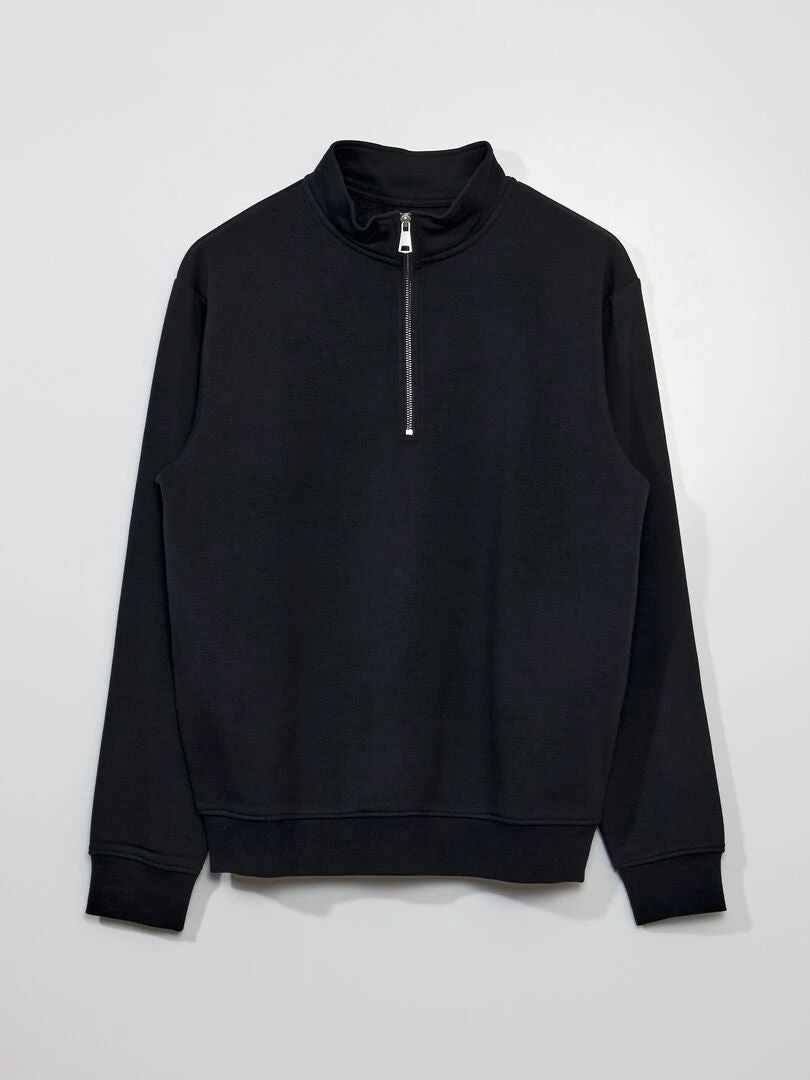 Felpa In Tessuto Felpato Con Collo Con Zip 1 Felpa In Tessuto Felpato Con Collo Con Zip