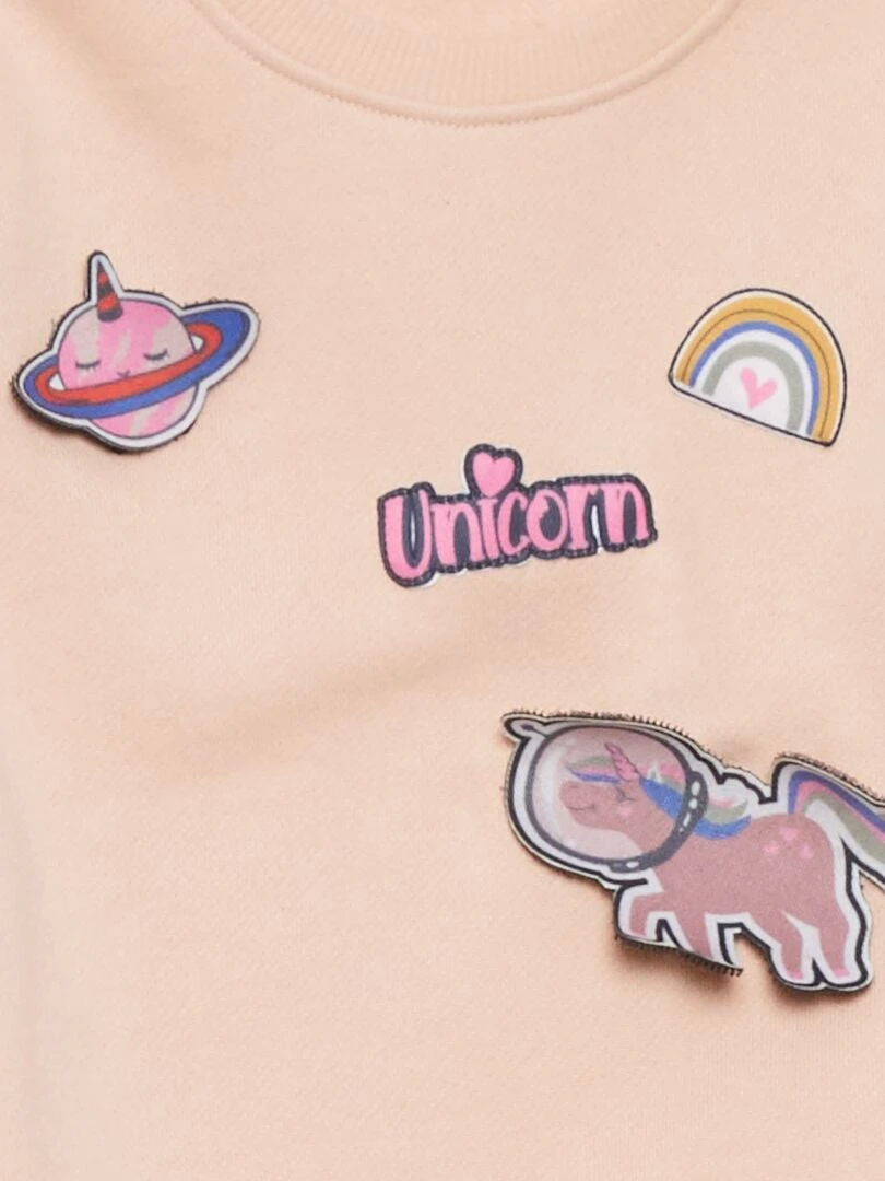 Felpa In Tessuto Felpato Con Patch Staccabili 3 Felpa In Tessuto Felpato Con Patch Staccabili - immagine 3