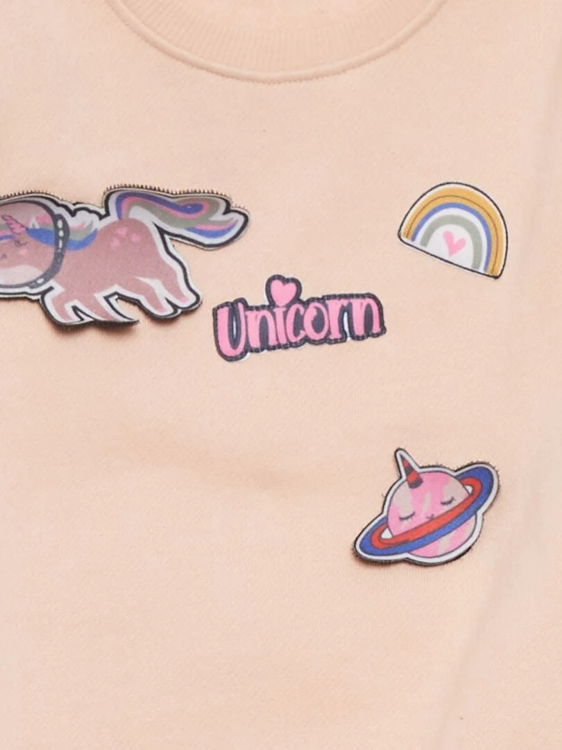 Felpa In Tessuto Felpato Con Patch Staccabili 5 Felpa In Tessuto Felpato Con Patch Staccabili - immagine 5