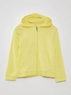 Felpa In Tessuto Felpato Con Zip