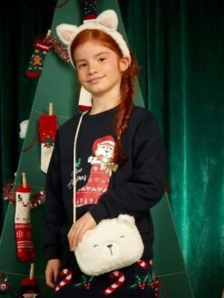 Felpa In Tessuto Felpato 'gatto' 'natale'