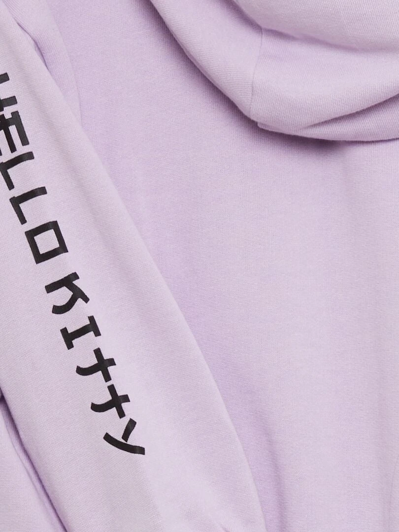 Felpa In Tessuto Felpato 'Hello Kitty' Con Cappuccio 3 Felpa In Tessuto Felpato 'Hello Kitty' Con Cappuccio - immagine 3