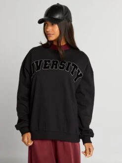 Felpa In Tessuto Felpato -Kiabi felpa in tessuto felpato nero bep30 1 frb3