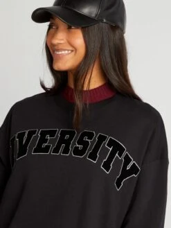 Felpa In Tessuto Felpato -Kiabi felpa in tessuto felpato nero bep30 1 frb5