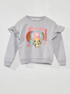 Felpa In Tessuto Felpato 'One Piece' Con Volant