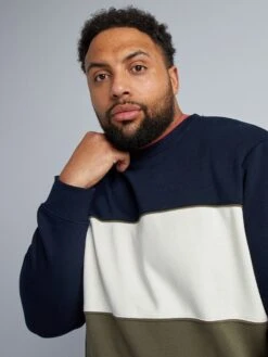 Felpa In Tessuto Felpato Scollo Tondo -Kiabi felpa in tessuto felpato scollo tondo kaki bfa85 1 frb3