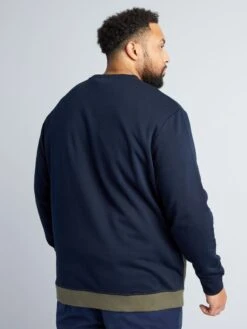 Felpa In Tessuto Felpato Scollo Tondo -Kiabi felpa in tessuto felpato scollo tondo kaki bfa85 1 frb4