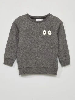 Felpa In Tessuto Felpato Screziato 'occhi'