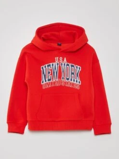 Felpa In Tessuto Felpato Stampa 'USA'