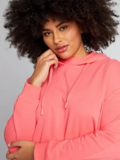 Felpa Lunga Con Cappuccio -Kiabi felpa lunga con cappuccio rosa azc43 2 frb5