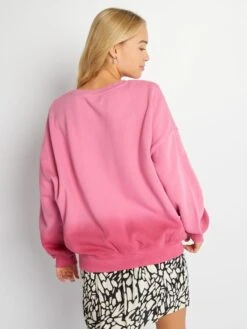 Felpa Oversize Tie And Dye -Kiabi felpa oversize tie and dye rosa ajy99 1 frb4