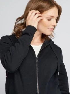 Felpa Premaman Con Zip In Tessuto Felpato -Kiabi felpa premaman con zip in tessuto felpato nero zm227 1 frb5