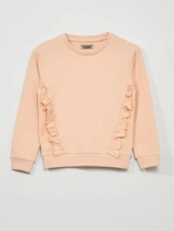 Felpa Scollo Tondo Con Volant