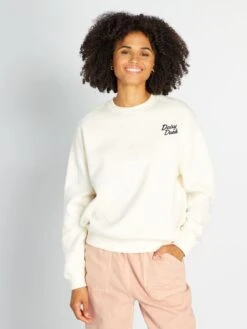 Felpa Scollo Tondo 'Disney' -Kiabi felpa scollo tondo disney bianco amp93 5 frb4