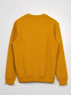 Felpa Scollo Tondo In Tessuto A Righe -Kiabi felpa scollo tondo in tessuto a righe giallo azc27 3 frb3