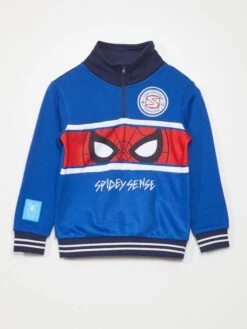 Felpa 'Spider-Man' Con Collo Con Zip
