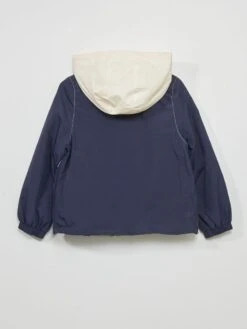 Giacca A Vento Adattiva Con Cappuccio -Kiabi giacca a vento adattiva con cappuccio blu nero zp405 1 frb11