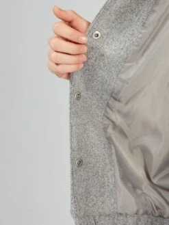 Giacca Bomber Effetto Lana -Kiabi giacca bomber effetto lana grigio aza69 2 frb5