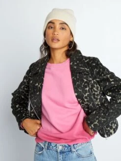 Giacca Corta Con Stampa Leopardata 'JDY'