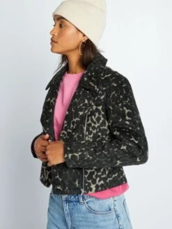 Giacca Corta Con Stampa Leopardata 'JDY' -Kiabi giacca corta con stampa leopardata jdy leopardato amv69 1 frb4