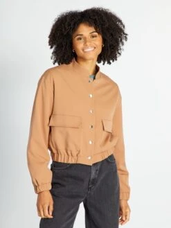 Giacca Corta Stile College -Kiabi giacca corta stile college beige azz41 1 frb4