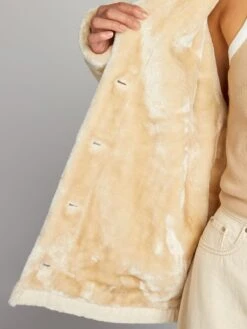 Giacca In Denim Con Collo In Sherpa -Kiabi giacca in denim con collo in sherpa beige arb85 1 frb7