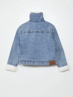 Giacca In Jeans Con Collo Aviatore -Kiabi giacca in jeans con collo aviatore blu denim chiaro apg47 1 frb10