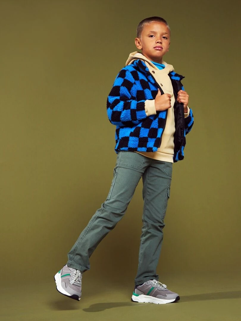 Giacca In Sherpa Con Motivo 1 Giacca In Sherpa Con Motivo