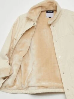 Giacca In Tela Foderata In Sherpa -Kiabi giacca in tela foderata in sherpa beige aod22 1 frb3