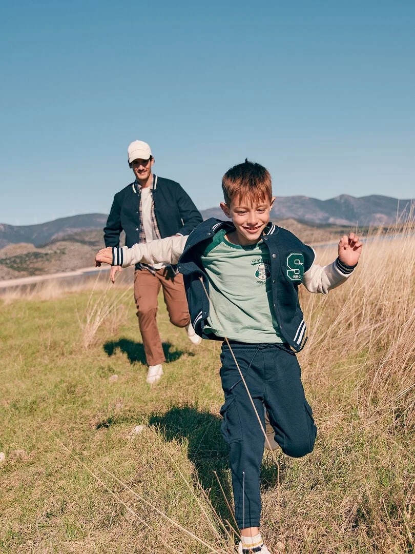 Giacca In Tessuto Felpato In Stile College Americano 2 Giacca In Tessuto Felpato In Stile College Americano - immagine 2