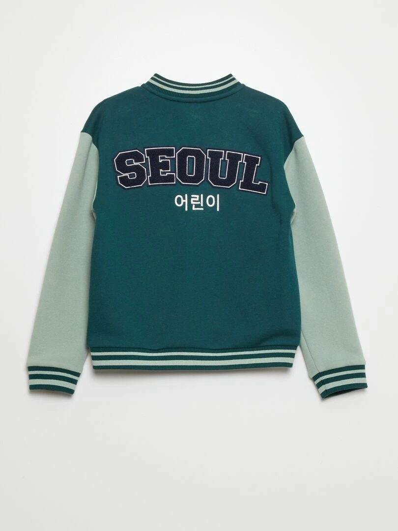 Giacca In Tessuto Felpato In Stile College Americano 3 Giacca In Tessuto Felpato In Stile College Americano - immagine 3