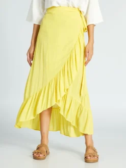 Gonna A Portafoglio Da Annodare -Kiabi gonna a portafoglio da annodare giallo ajm37 2 frb4