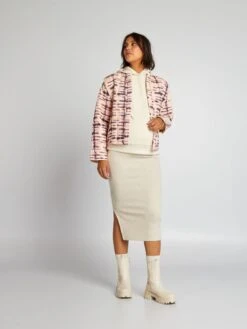 Gonna A Tubino Premaman In Maglia A Costine