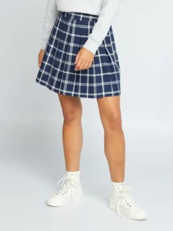 Gonna Con Taglio Plissettata -Kiabi gonna con taglio plissettata blu ael94 3 frb4