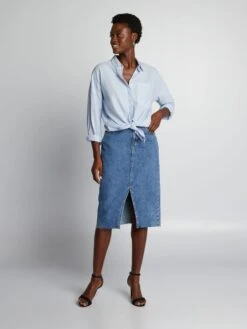 Gonna In Jeans Con Spacco