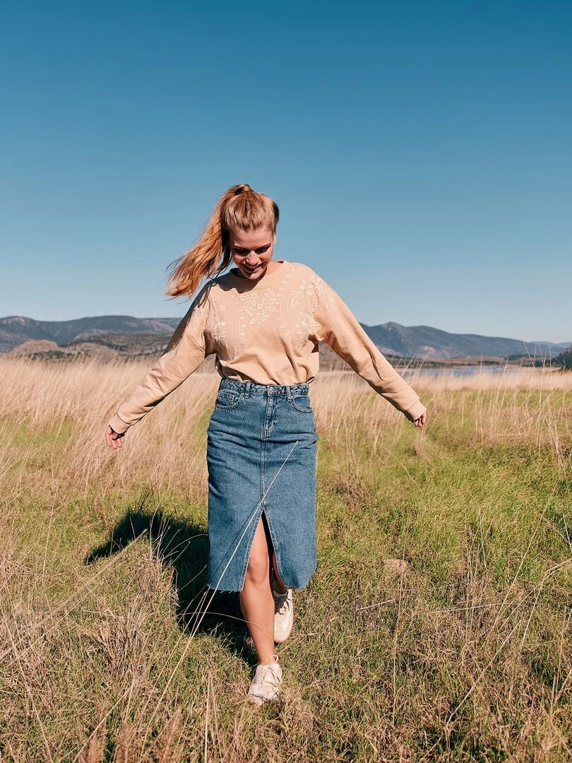 Gonna In Jeans Con Spacco 2 Gonna In Jeans Con Spacco - immagine 2