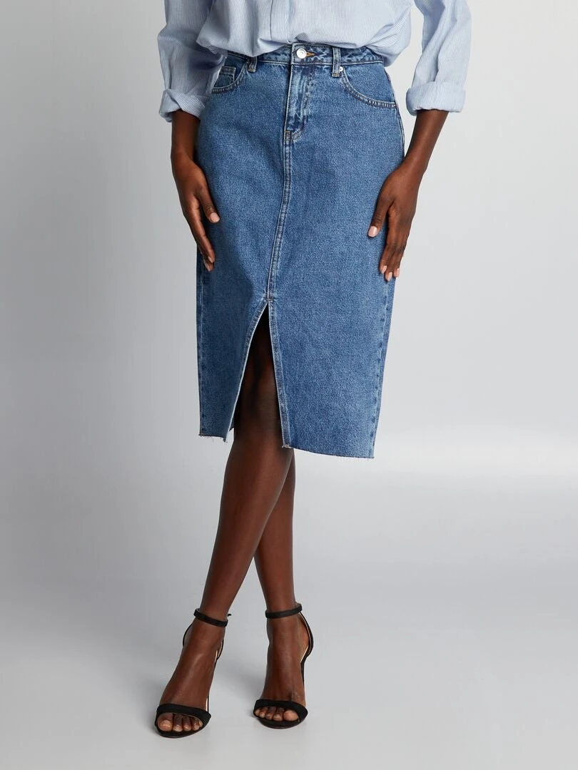 Gonna In Jeans Con Spacco 3 Gonna In Jeans Con Spacco - immagine 3