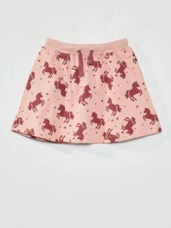 Gonna In Tessuto Felpato 'unicorni'